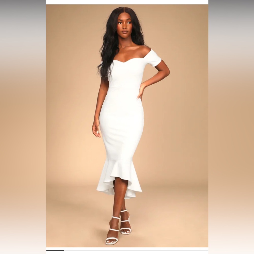 White midi dress - How Much I Care
